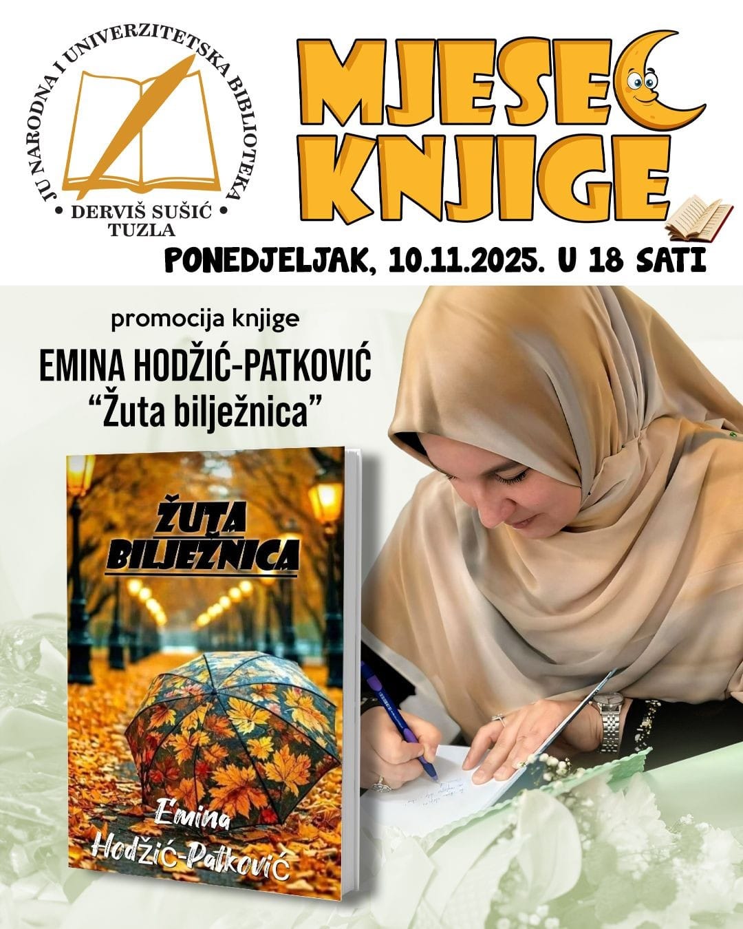 Najava promocije knjige Emine Patković  “Žuta Bilježnica”