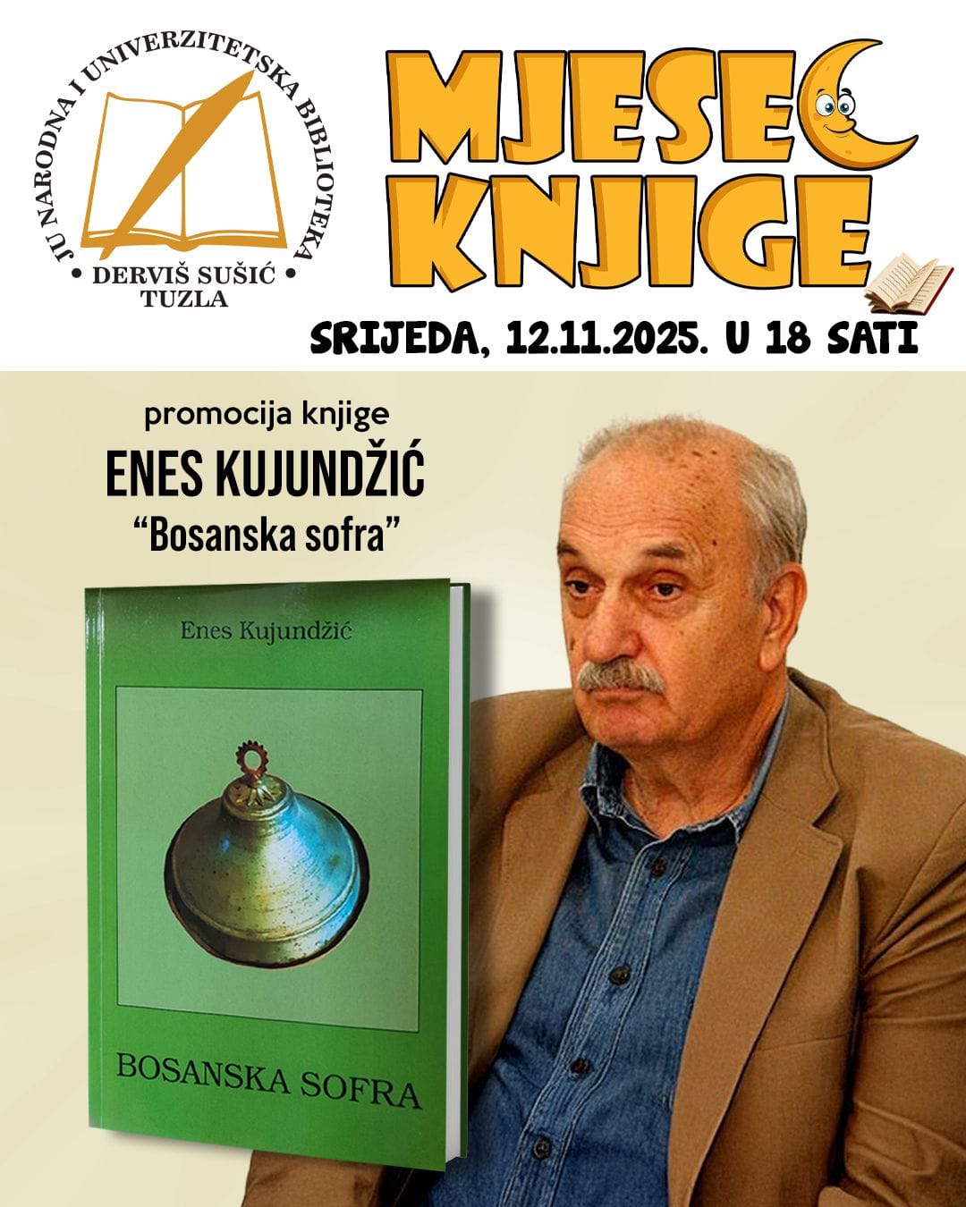 Najava promocije knjige “Bosanska sofra” prof.dr. Enesa Kujundžića