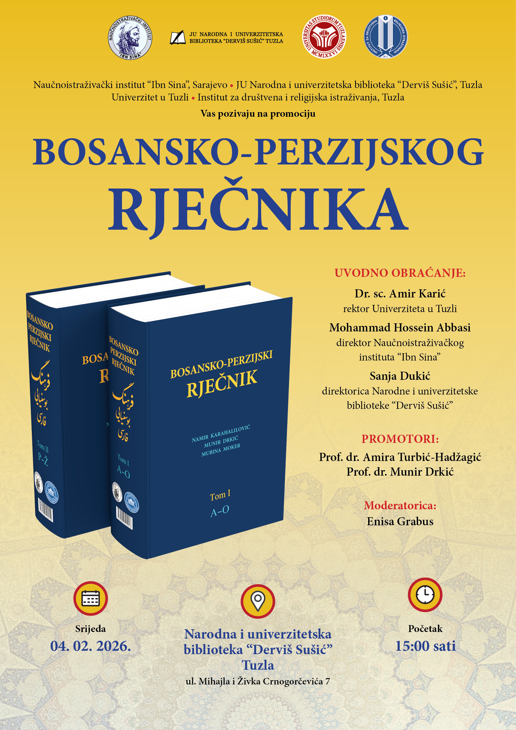 Promocija “Bosansko-perzijskog rječnika” 